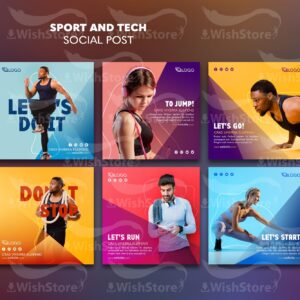 پک لایه باز فتوشاپ sport and tech