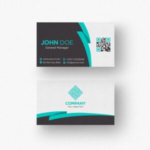 کارت ویزیت سفید مشکی