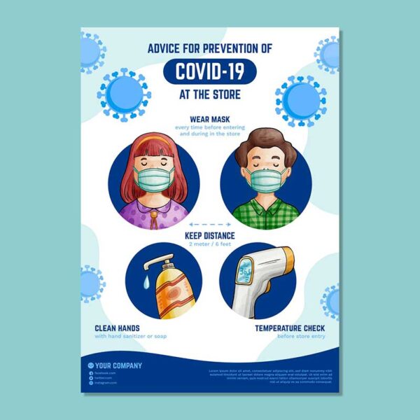 وکتور پوستر coronavirus-prevention-poster-stores