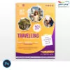 طرح لایه باز پوستر آژانس مسافربری و گردشگری