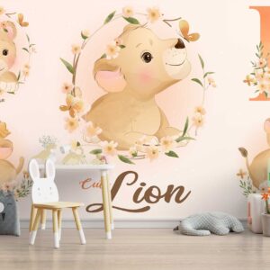 پوستر دیواری اتاق کودک طرح بچه شیر 2