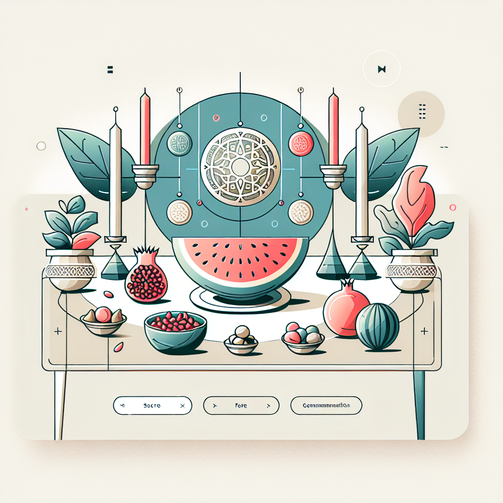 سفره یلدایی با میوه و آجیل